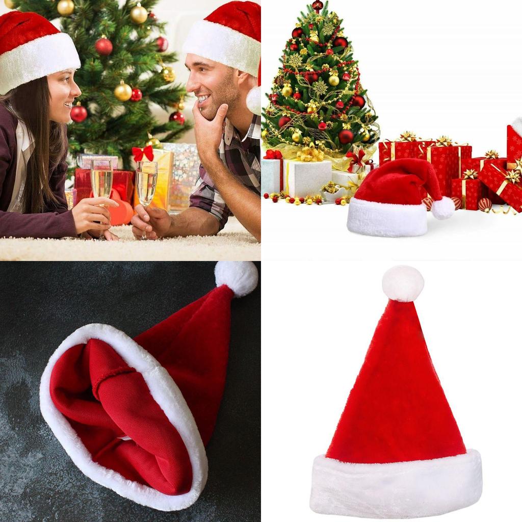 Classic Red And White Unisex Christmas Hat For Adults And Kids Holiday Party