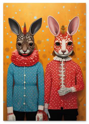 Canvas Print Portrait of a Circus Duo