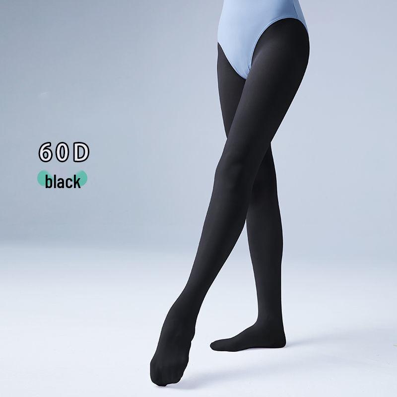 Girls' Summer 10D Thin Ballet Socks Velvet White Dance Pantyhose
