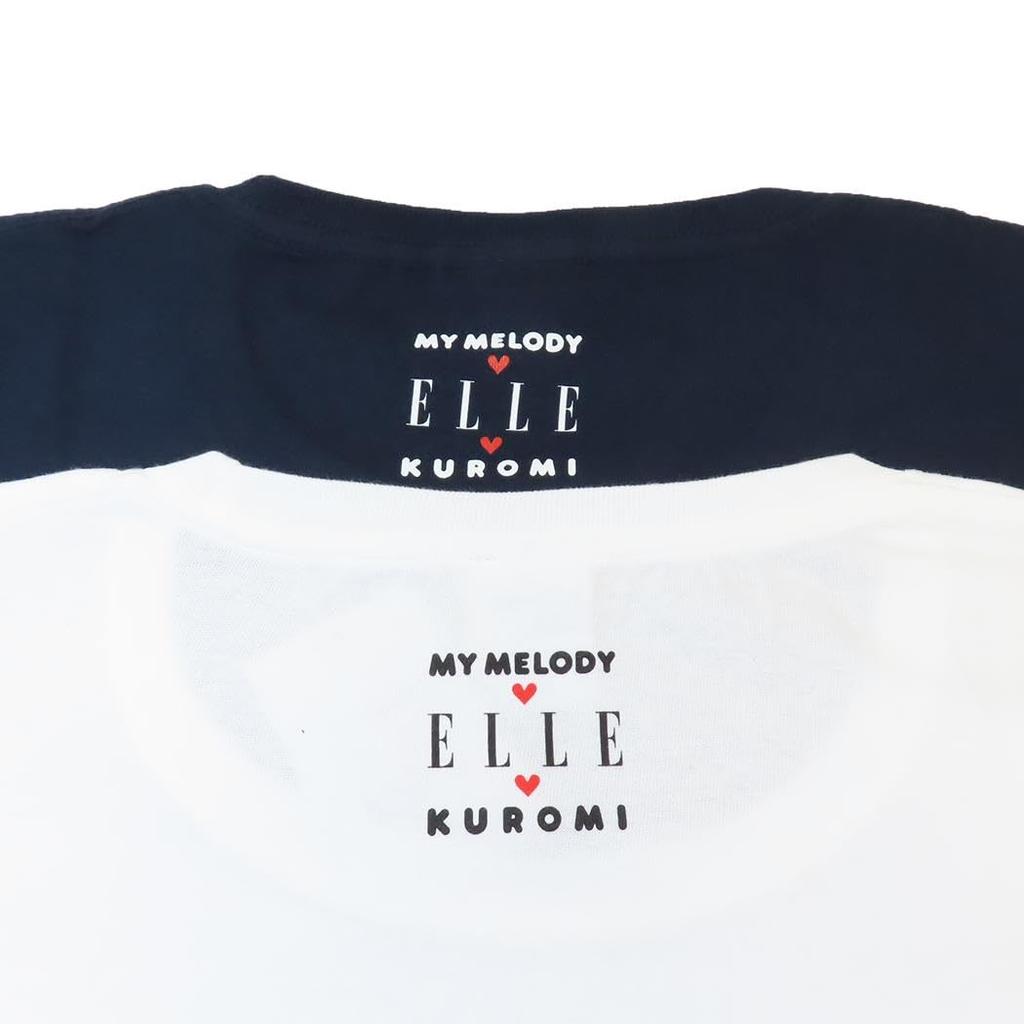 ELLE x My Melody Kuromi ELLE WL Size Women's T-Shirt, White,