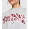 Gymshark Lifting Essentials Oversized Sweatshirt Light Grey Core Marl B2b2x Gbcn