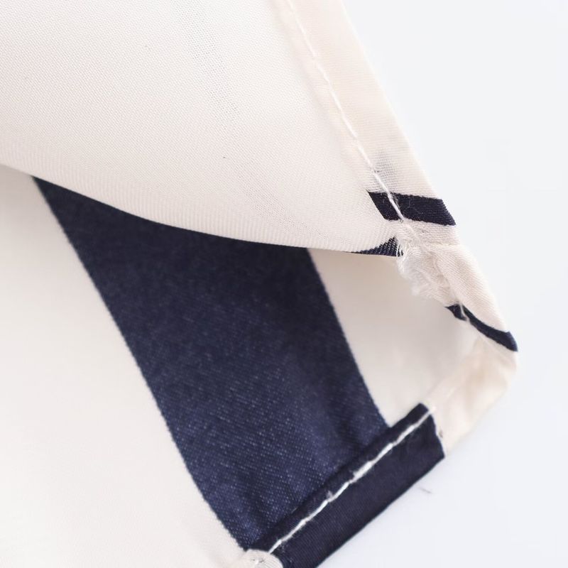 Kaslead New Arrival Women's Fashion Style Fashion Minimalist Stripes Print Satin Shirt 8503812