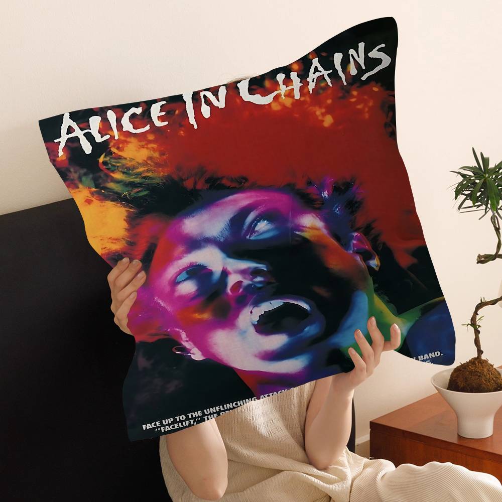 Band A-Alice I-In C-Chains Pillow Anime Pillow Sofa Bed Head Pillow Cover Cushion Cover 45x45 Cm Fashion