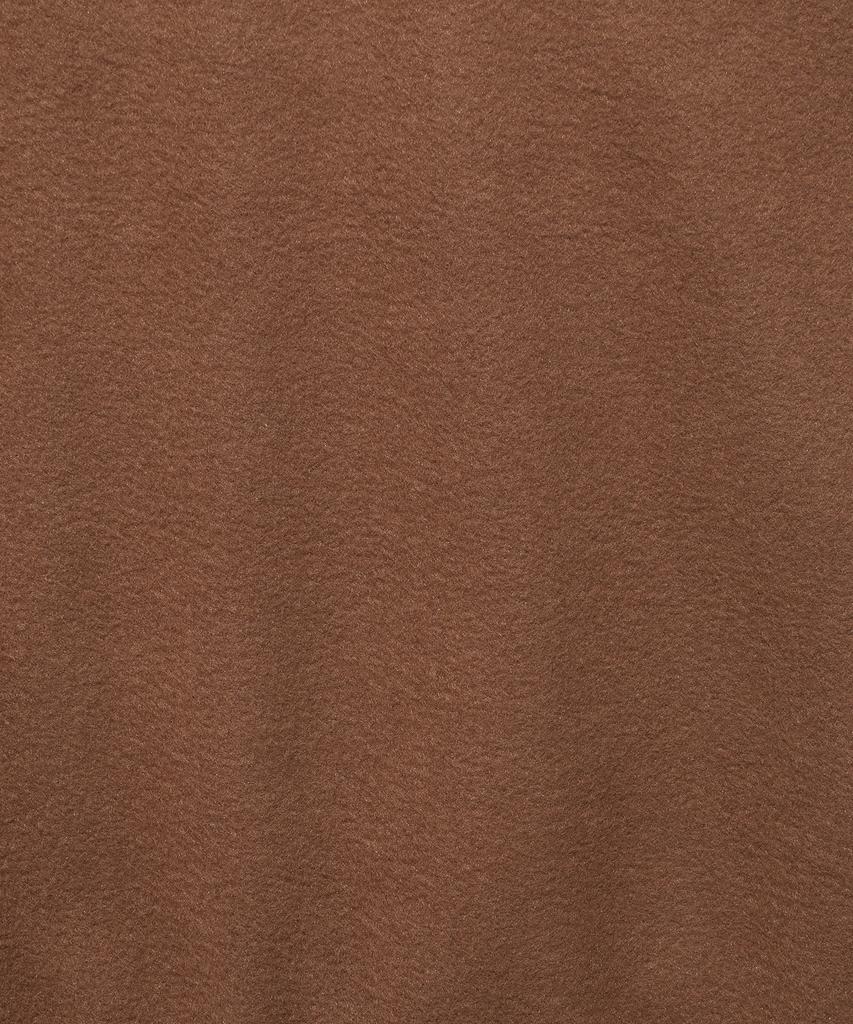 Fleece-Lined Typographic Hoodie Brown