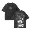 2026 ONE PIECE Anime Nika Luffy Gear5 Harajuku Retro Polyester Tvättad T-shirt Herr Streetwear Dam Kortärmad Unisex Topp Sommar