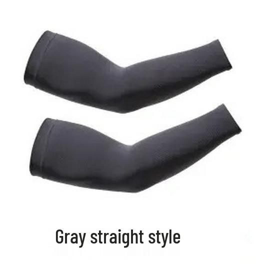 

Ice Sleeves Summer UV Protection: High Elastic, Breathable Arm Sleeves for Cycling, Fishing - Unisex, Plus Size, Digital Print серый