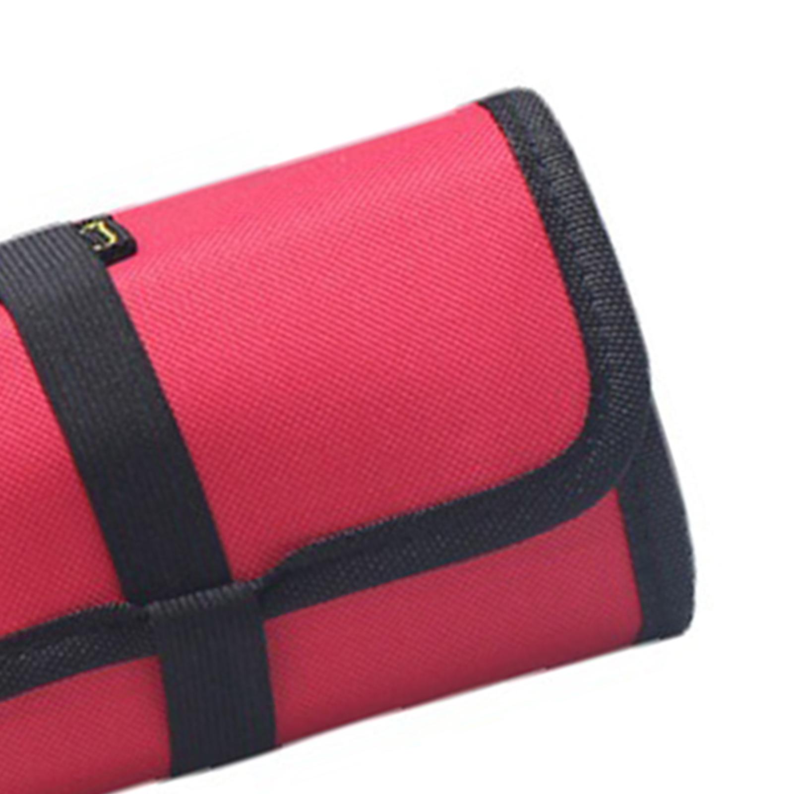 

Сворачиваемая сумка для инструментов Ткань Оксфорд Многокарманная Утолщенная ручка Молния Сумка для инструментов для электрика Красная