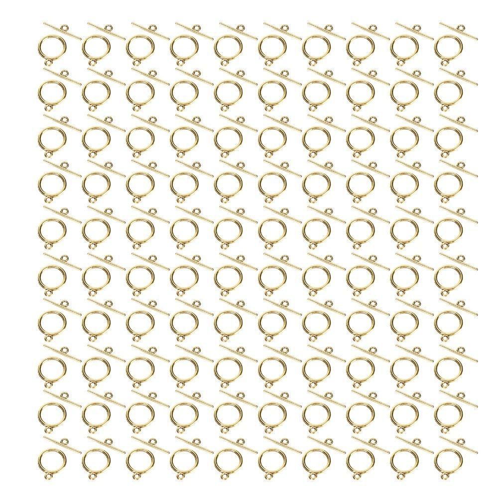 

100PCS Jewelry Accessories Alloy Toggle Clasps 2mm Round OT Buckle Bracelet Clasps Bracelet Making
