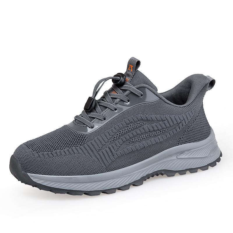 Middle-aged and Elderly Lightweight Non-slip One-pedal Mesh Old Beijing Shoes, Old Women's Father Soft-soled Walking Shoes
