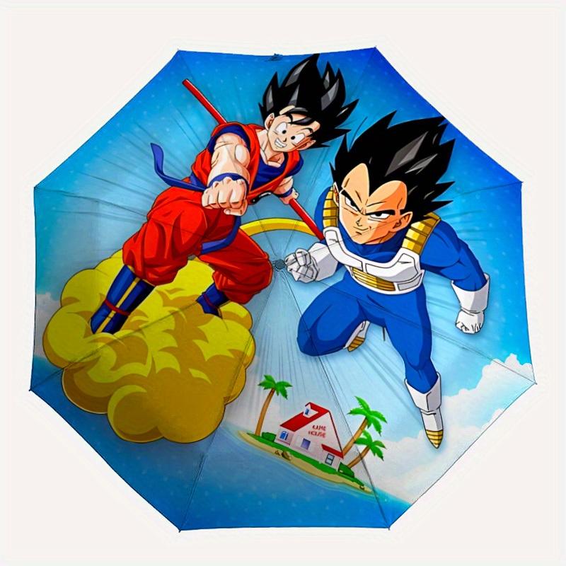 

1pc Dragon Ball Z Automatic Umbrella - 8-Rib Foldable Design, Outdoor Adventures, Durable Canopy Material yy250823156