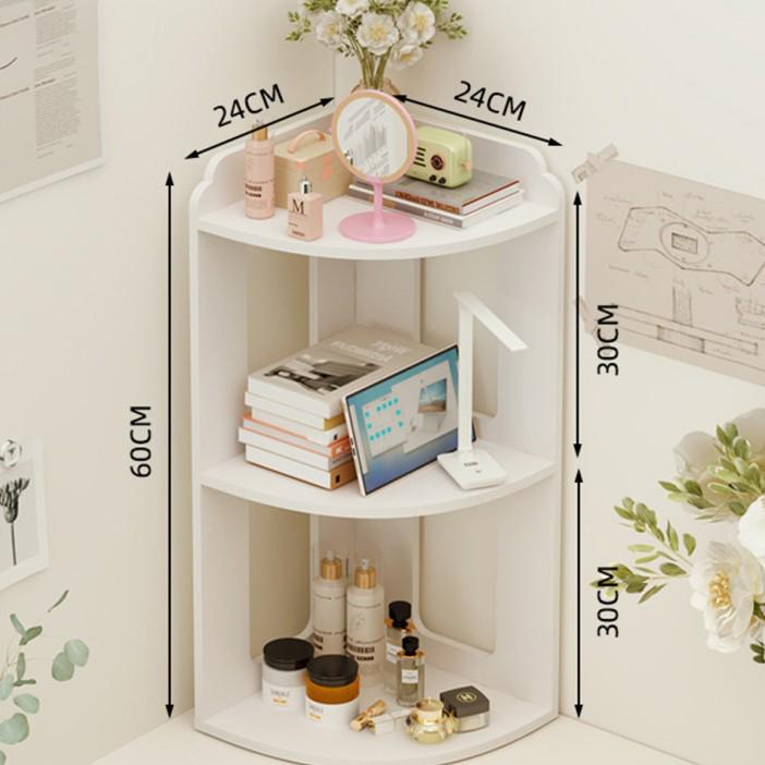 Wall-Mounted Triangular Corner Shelf Rack - Multi-Layer Kitchen Storage Bookshelf