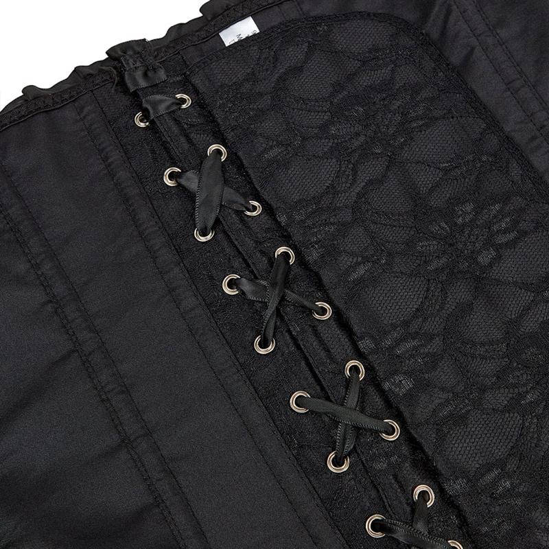 Korsett mit entbeinter Taille, sexy Korsett für Damen mit Schnürung, Taillenkorsett mit entbeinter Taille, Blumenmuster, Brokat-Überbrustkorsett für Damen, Abnehmen