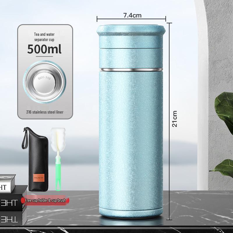 Portable Men's 316 Stainless Steel Tea Brewing Thermos Cup
