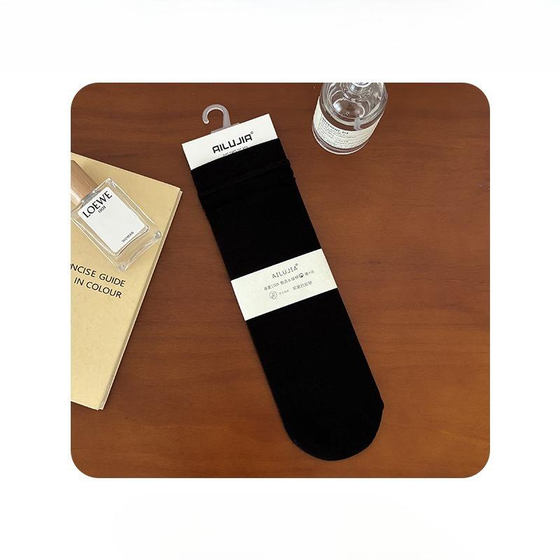 Female Summer Solid Color Soft College Wind Sweat Absorbent Deodorant Cotton Socks