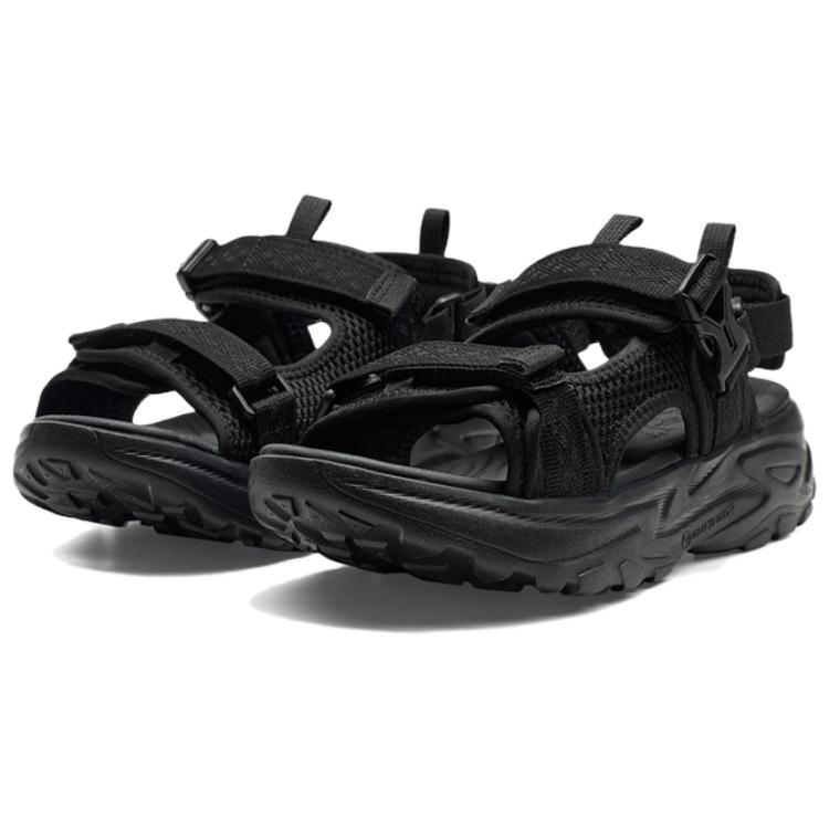 Xtep Airy Comfortable Versatile Beach Sandals Women Sandals Black 975218500004