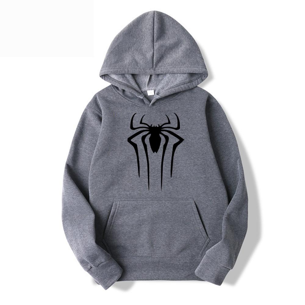 2024Fashion Brand Men's Hoodie Casual Hoodie Sweatshirt Men's/Women's Top Solid Color Printed Spider Hoodie Sweatshirt