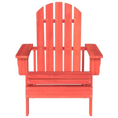 Adirondack Garden Chair Solid Pine Wood Red