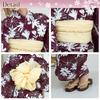 RAVIR Yukata Neat and White Daisy Standout Japanese Fluffy and Geta One Size Fits All Women's 3-Piece Set, Bordeaux, Clean, Print, Style, Obi,