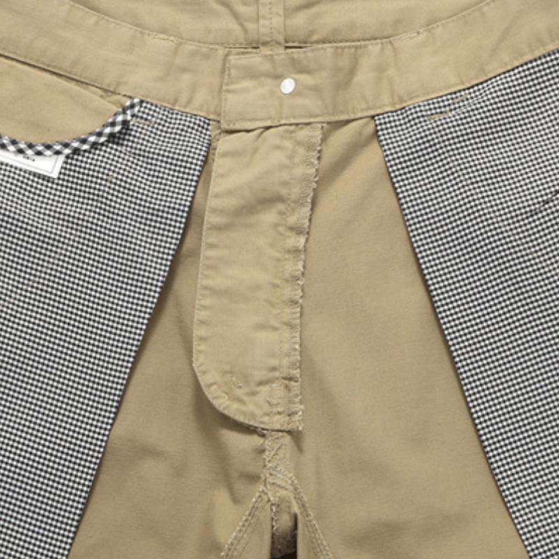 Mens Cargo Shorts Fashion Zipper Pocket Summer Cotton Shorts Hiking Jogger Elastic Waist Sports Shorts