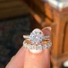 Wish New Ring Set, Four-claw Double Diamond Zircon Ring Set, Fashion Hand Jewelry