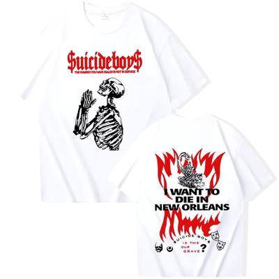 Unisex Shirt Cotton Oversize Large Size 2024 Suicideboys  G59 Suicideboys