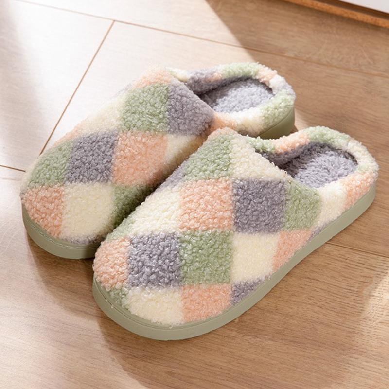 

fashion 2024 New Slippers Women Thick Bottom Slippers Home Indoor Slippers Soft Furry Shoes Women Couple Unisex Shoes Flat Shoes For Men