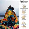 1PC Dachshund Art Print Blanket, Throw For Sofa, Bed, Travel, Camping, Livingroom, And Bed, Printing Blanket With Soft And Warm Fabric yy250918158