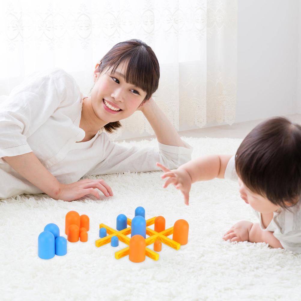 1 Set of Stacked Cup XO Chess Leisure Board Link Game Indoor Parent Child Interactive Game