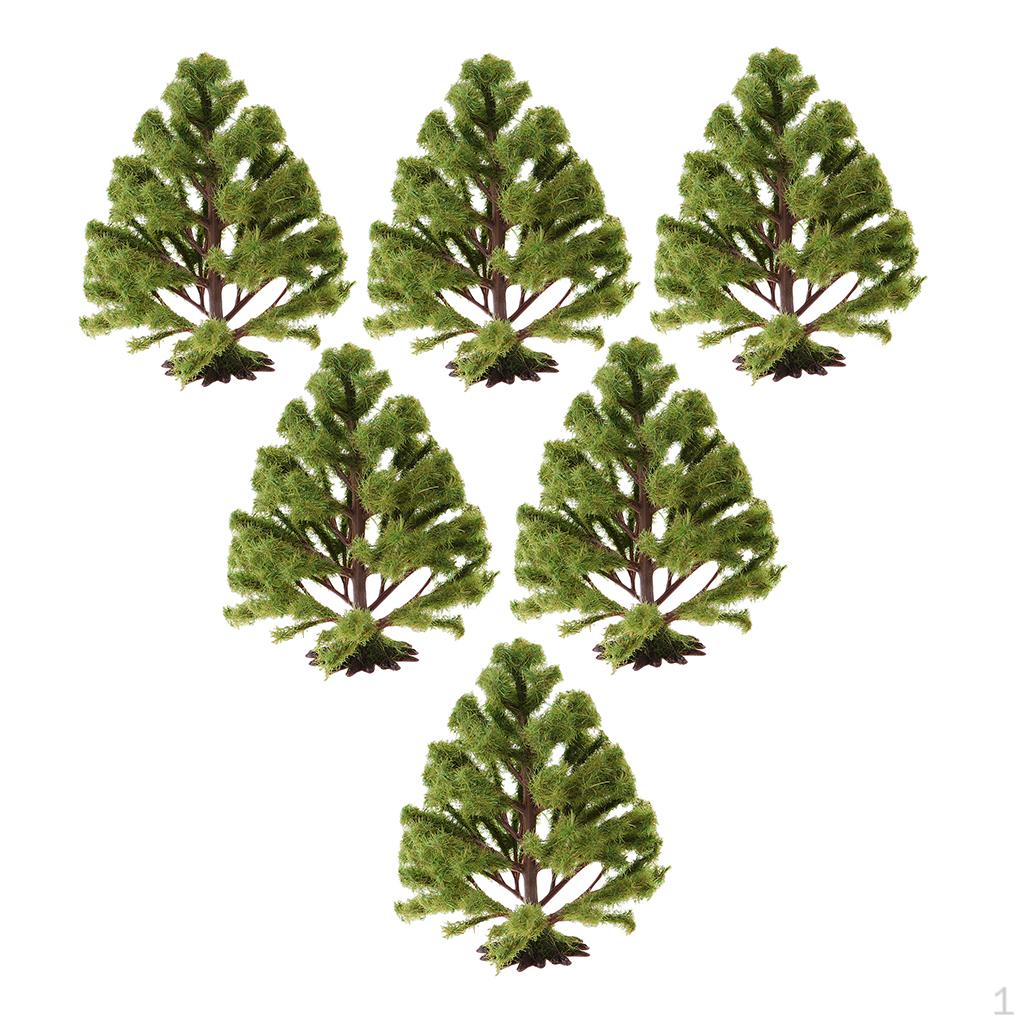 1: Tree Model For Train Railway Park Street Layout Toy темно-зеленого