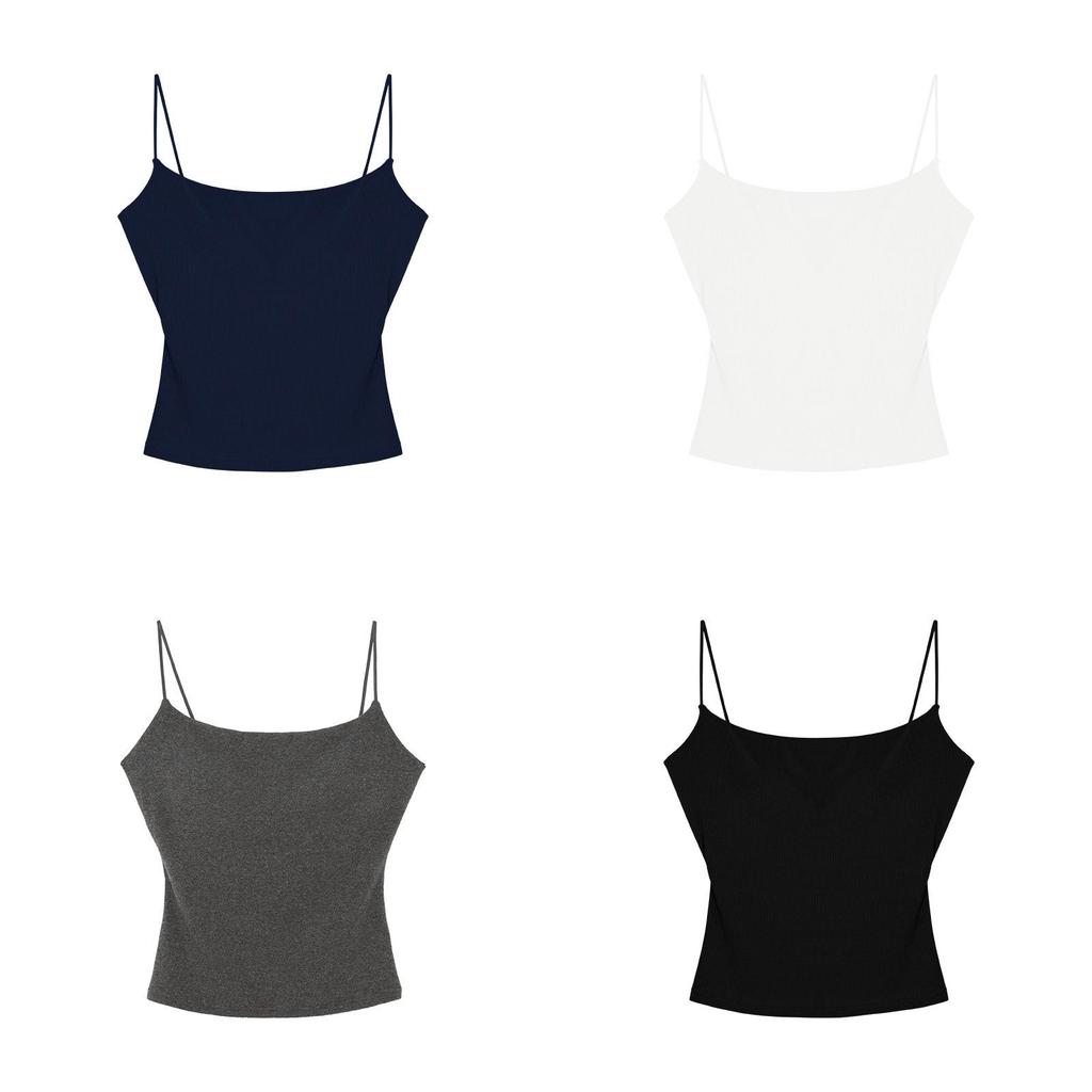 Canottiera Senza Maniche con Coppe per Donna Autunno Vestibilità Casual e Design Fluido