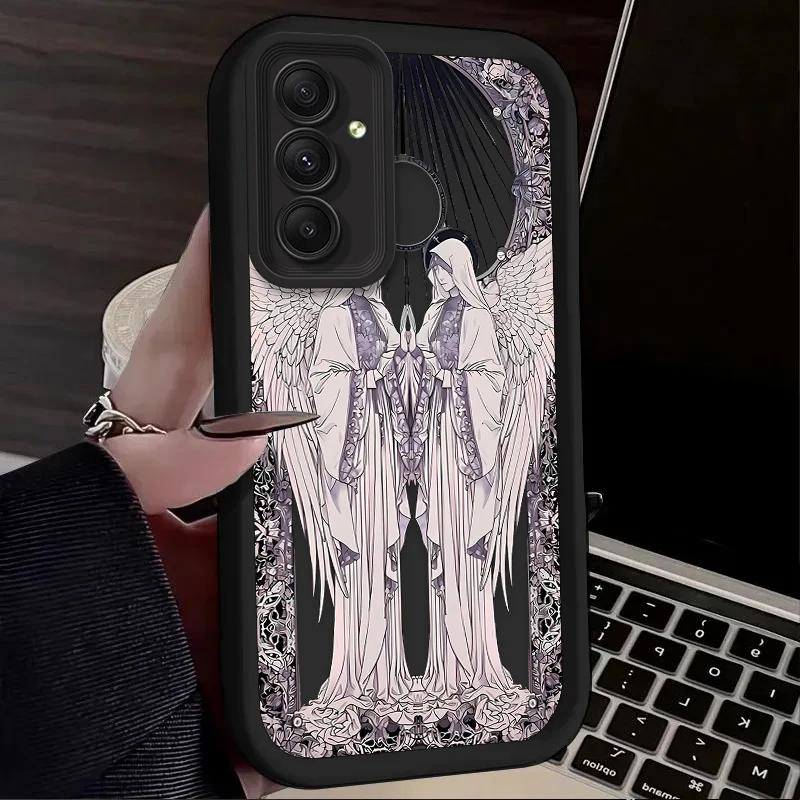 Cyberpunk Angel Retro For Samsung Galaxy Case S24 S23 S22 S21 Ultra Plus Fe A55 A54 A53 A52 A35 A25 A15 A14 5G Phone Y2k Cover
