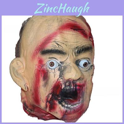 Horror Lateksowa Piana Zombie Wysuszona Zwłoka Wisząca Głowa Na Halloween Dekoracja Escape Room i Kostium