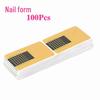 100-Piece UV Gel Nail Extension Set with Square Paper Forms and Tips