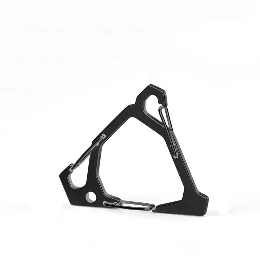 1 Pc Outdoor Stainless Steel Triangle Carabiner Keychains Camping Hanging Buckles Tent Light Hangers Hook Triangle Storage Rack