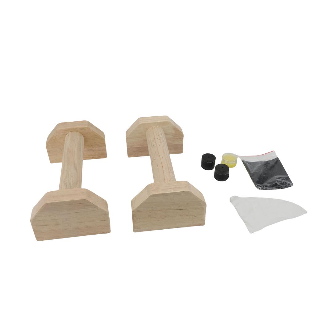 Push Up Bars Solid Wood Push Up Stands with Anti Slip Stickers for Handstand Exercise 250kg Load Bearing