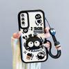 KEYSION Shockproof Case for VIVO Y20 2021 Y20sG Y20i with Lanyard Soft Silicone Cute 3D Cartoon Doll Phone Cover for Y12A Y12S Y11S