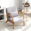 Elegant Lounge Chair with Wooden Frame and Foam Padding, Velvet Look, for Living Room, Bedroom, Grey