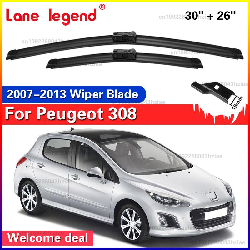 

Wiper Front Wiper Blades For Peugeot 308 308SW 308CC MK1 T7 2007 - 2013 Windshield Windscreen Window Brushes 30 +26 Accessories Peugeot 308