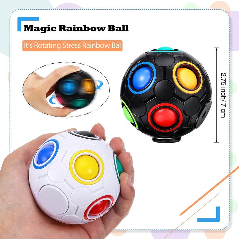 Rainbow Ball Puzzles Antistress Cube Football Magic Cube Educational Learning Toys for Children Adult Kids Stress Reliever Toys