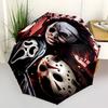 1pc Horror Icons Automatic Open/Close Umbrella Folding Umbrella, Portable Compact Travel Umbrella, Birthday/Christmas Gift for Men & Women L1110y22