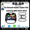 Car Radio Wireless Carplay for Renault Kaptur Captur Clio Samsung QM3 2013 2014 2015 2016 MultimediaPlayer Android Auto 4G