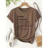 Pilates Instructor Funny Definition Print for Women T Shirt 2026 Funny Style Short-sleeve Shirts for Spring and Summer Teaching Everyday Wear of