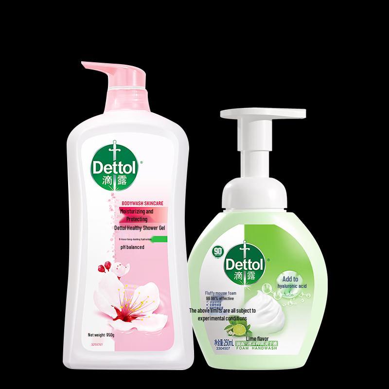 Dettol Moisturizing Body Wash & Foaming Hand Soap Set