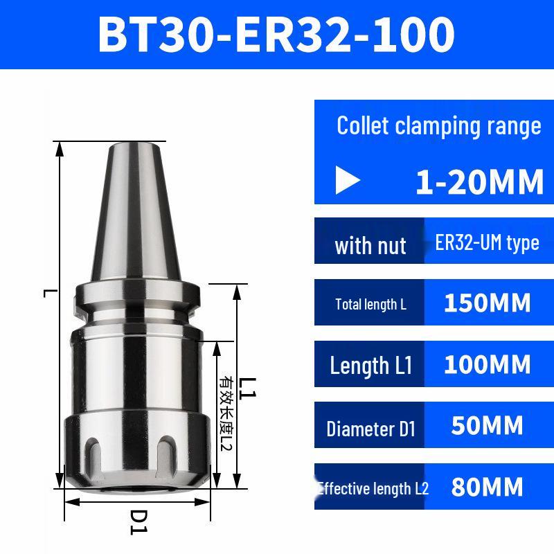 BT30 Serie CNC Werkzeughalter - Hohe Präzision ER11/16/20/25/32/40 für Bearbeitungszentren