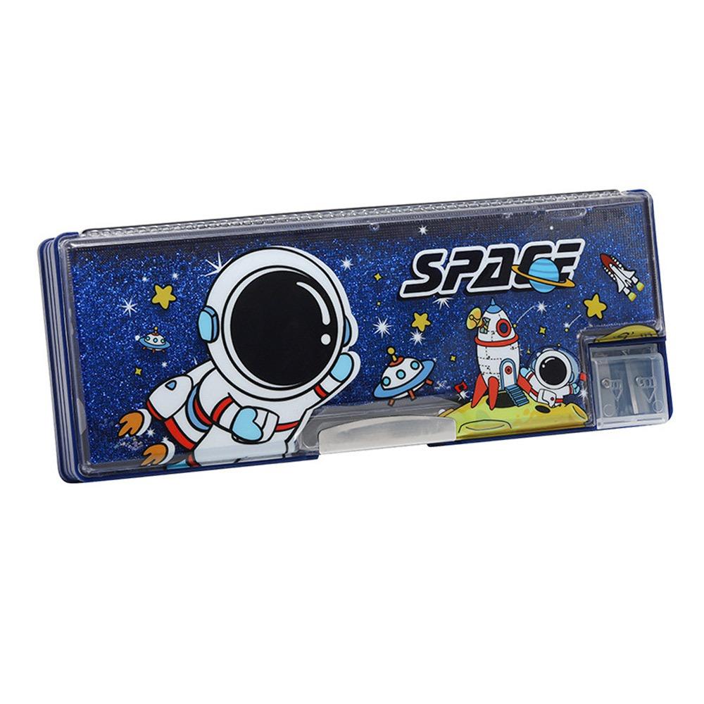 

Пенал двусторонний с декором из зыбучего песка, органайзер для канцелярских товаров, школьный, офисный Capybara