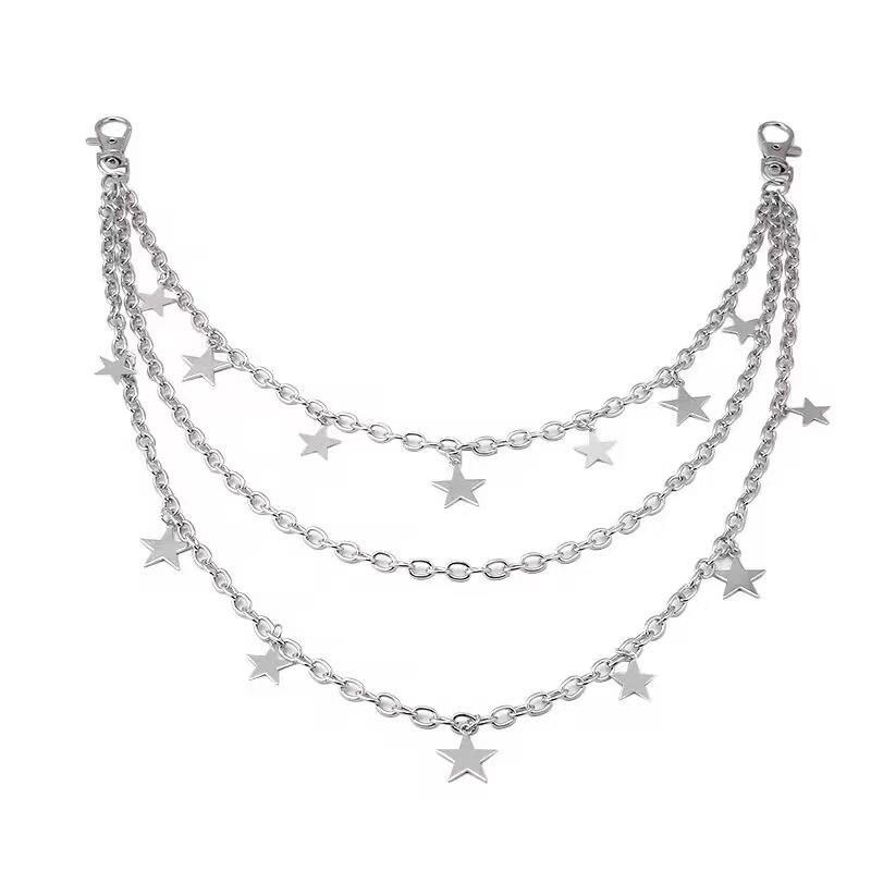 Layered Stars Waist Chain - European & American Multi-layer Jewelry for Jeans