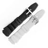 Ersatz-Silikonarmband für Casio AQ-S810W/S800W, SGW-300H/400H, W-216H/735H, wasserdichtes und stoßfestes Gummiarmband, 18mm Anstoßbreite, schwarz buc