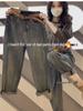 Women's Plus Size High-Waisted Slimming Straight-Leg Jeans - Autumn/Winter Loose Fit Harem Pants