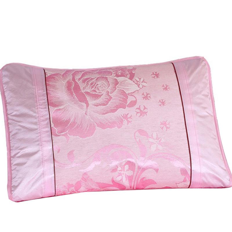 1Pc Ice Silk Breathable Polyester Fibre Summer 48x74CM Washable Pillowcase Cool Bedding Household Pillow Cover Comfortable