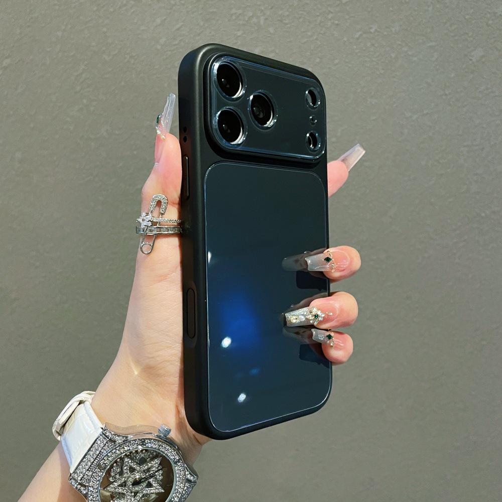 Crystal Lens Glass Phone Case for Apple iPhone 17/16 PRO - Fresh Solid Color